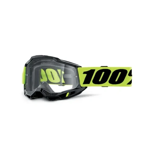 100% Accuri 2 OTG Goggles Neon Yellow - Clear Lens