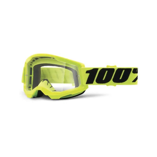 100% Strata 2 Clear Lens Goggle - Yellow