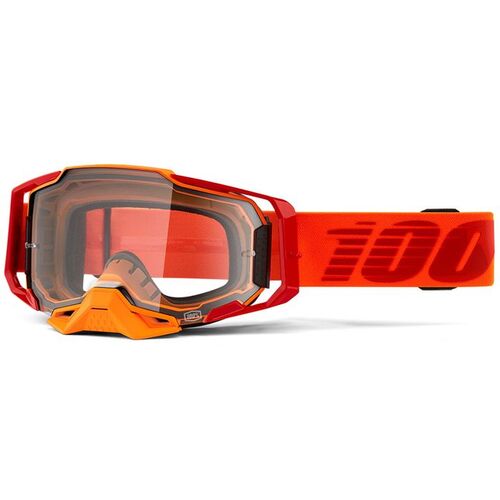 100% Armega Clear Lens Goggles - Utkit/Orange