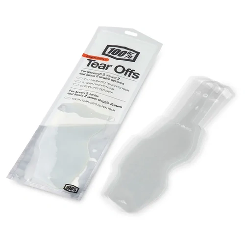 100% Accuri 2 / Strata 2 Standard Youth Tear Offs - 20Pk