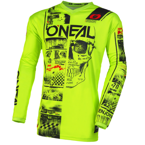 Oneal 2023 Youth Element Attack Jersey - Neon Yellow/Black