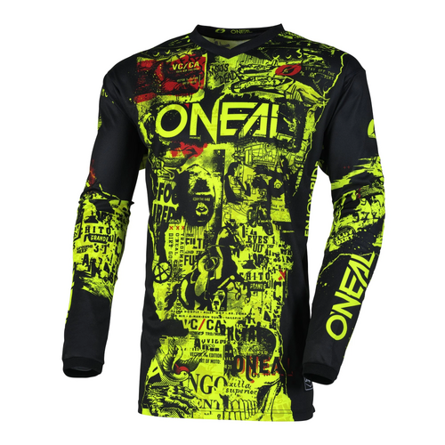 Oneal 2025 Youth Element Jersey Attack - Black/Neon Yellow