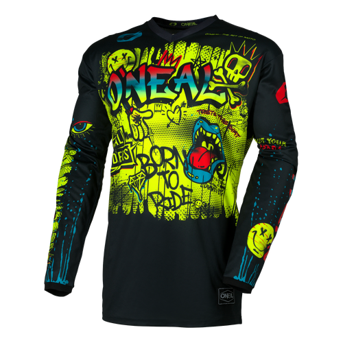 Oneal 2027 Element Youth Rancid V.26 MX Jersey - Black/Neon Yellow