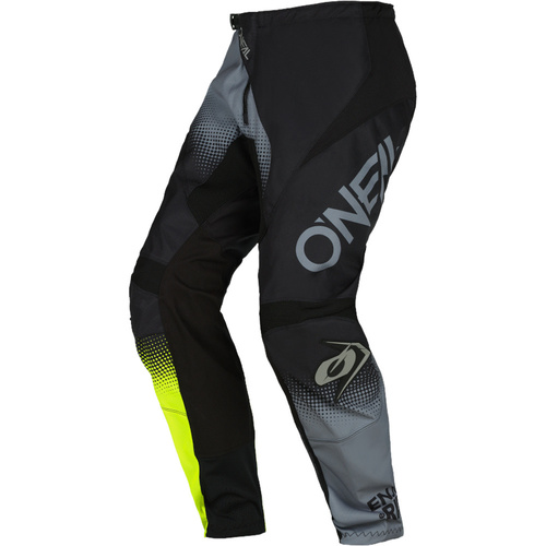 ONeal 2022 Element Racewear V.22 Pants - Black/Grey/Neon Yellow