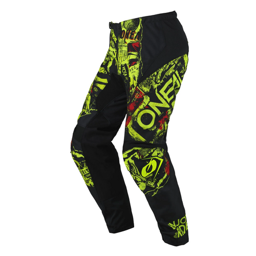 Oneal 2025 Youth Element Pant Attack - Black/Neon Yellow