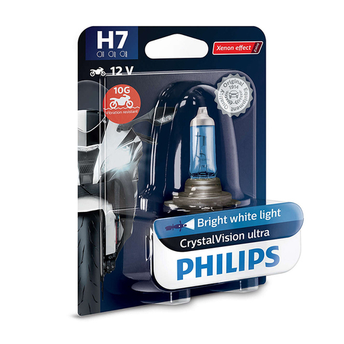 Philips H7 12v 55w Crystal Vison Headlight Bulb 