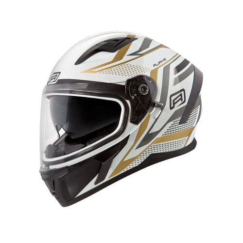 Rjays Apex III Helmet - Ignite White/Gold