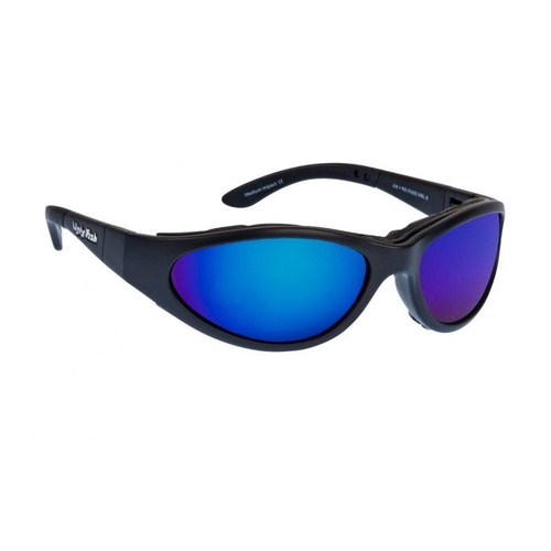 Ugly Fish Glide Motorcycle Sunglasses RS03282 - Matt Black Frame/Blue Revo Lens