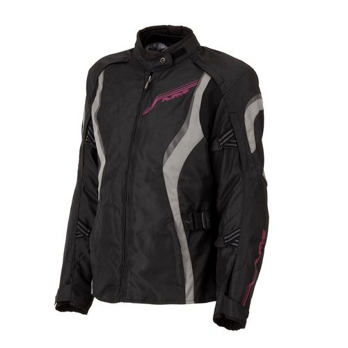 Rjays Athena Womens Textile Jacket - Black/Pink