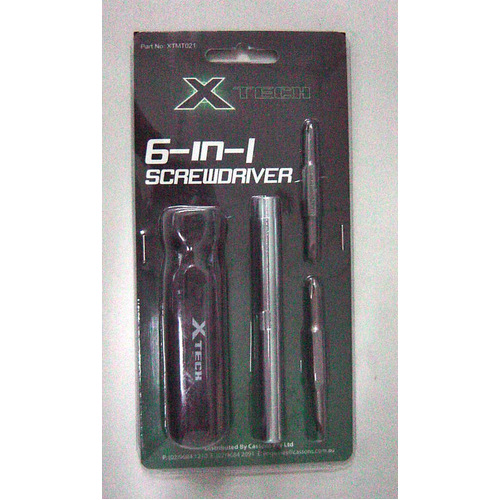 X TECH 6 IN 1 SCREWDRIVER KIT 