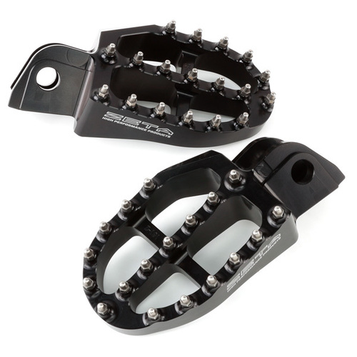 Zeta Aluminum Footpegs Black - Honda CRF250/450R 07-22