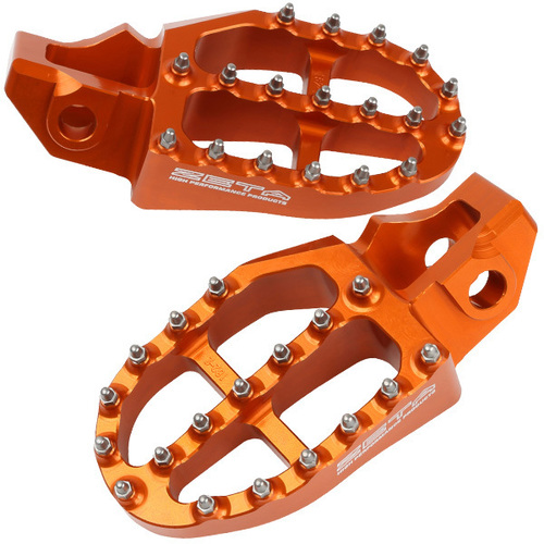 Zeta Aluminum Footpegs Orange - KTM 85/125/250/450 16-22